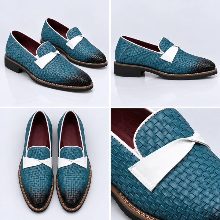 Linwood Woven Leather Loafers