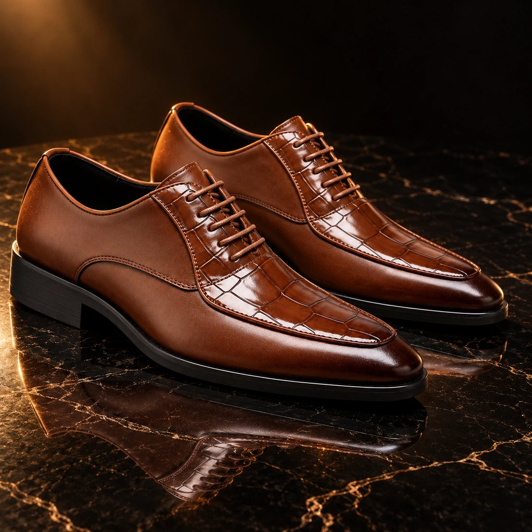 Octavian Croc Embossed Dress Shoes