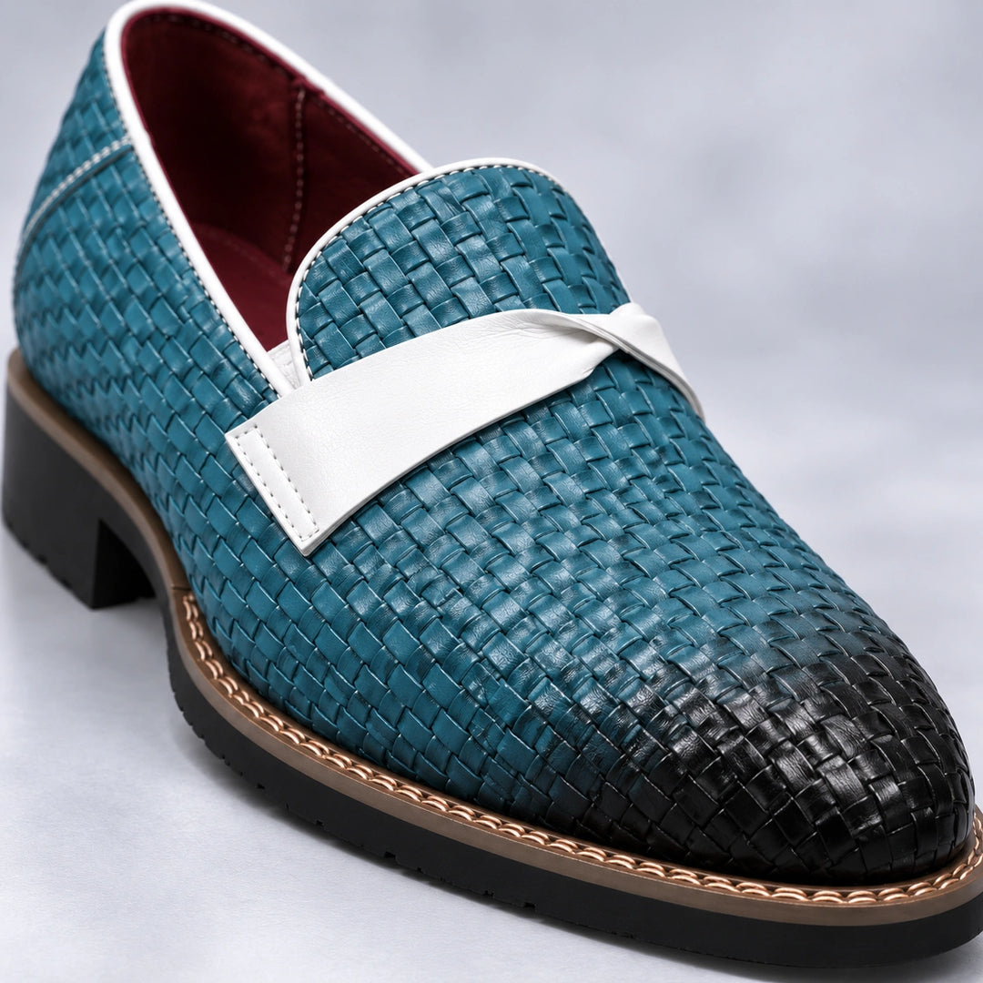 Linwood Woven Leather Loafers