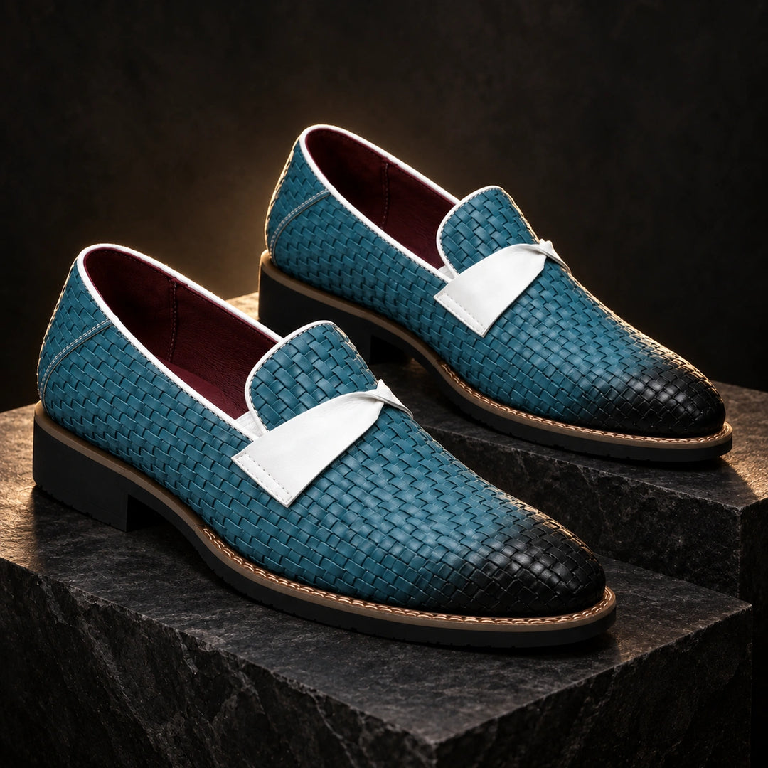 Linwood Woven Leather Loafers