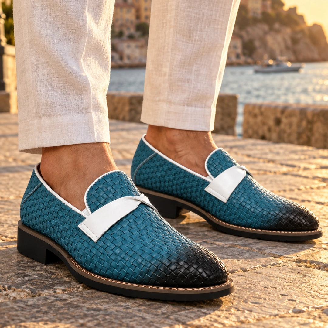 Linwood Woven Leather Loafers