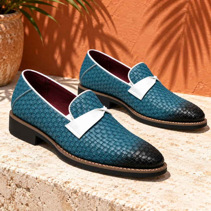 Linwood Woven Leather Loafers