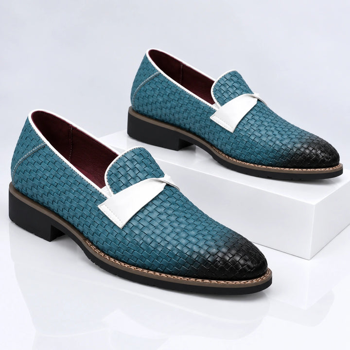 Linwood Woven Leather Loafers