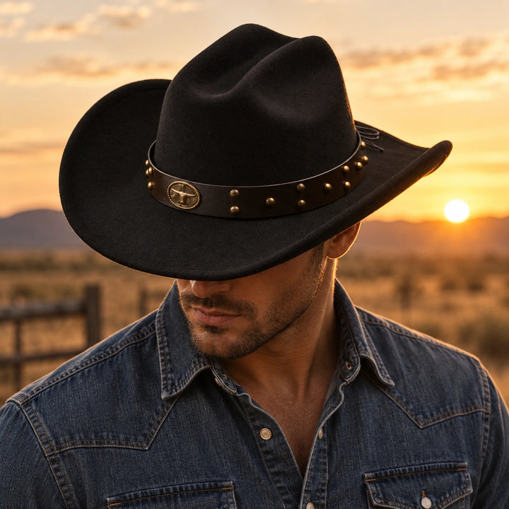 Ryland Studded Western Hat