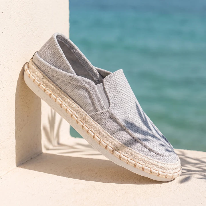 Marston Men's Woven Canvas Espadrilles - Gray