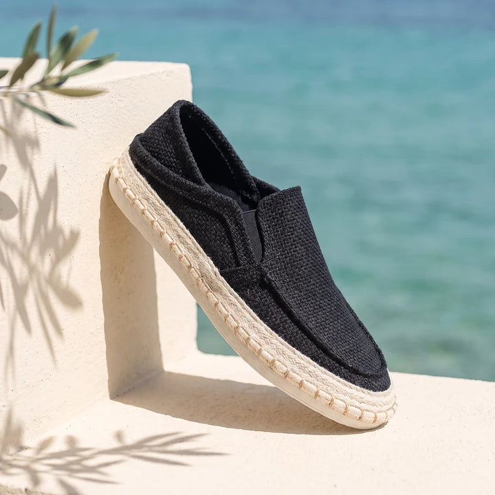 Marston Men's Woven Canvas Espadrilles - Black