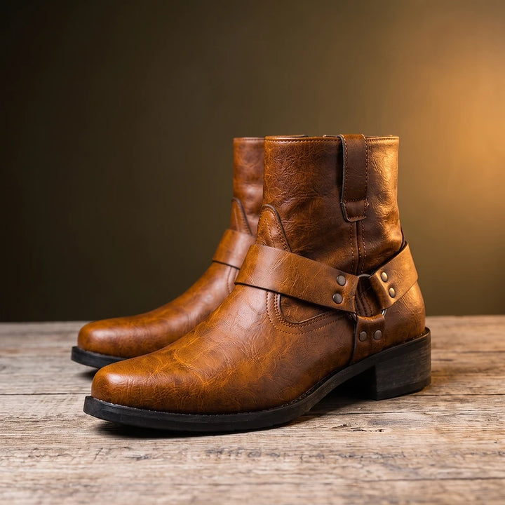 Rutherford Men's Vintage Leather Boots - Brown