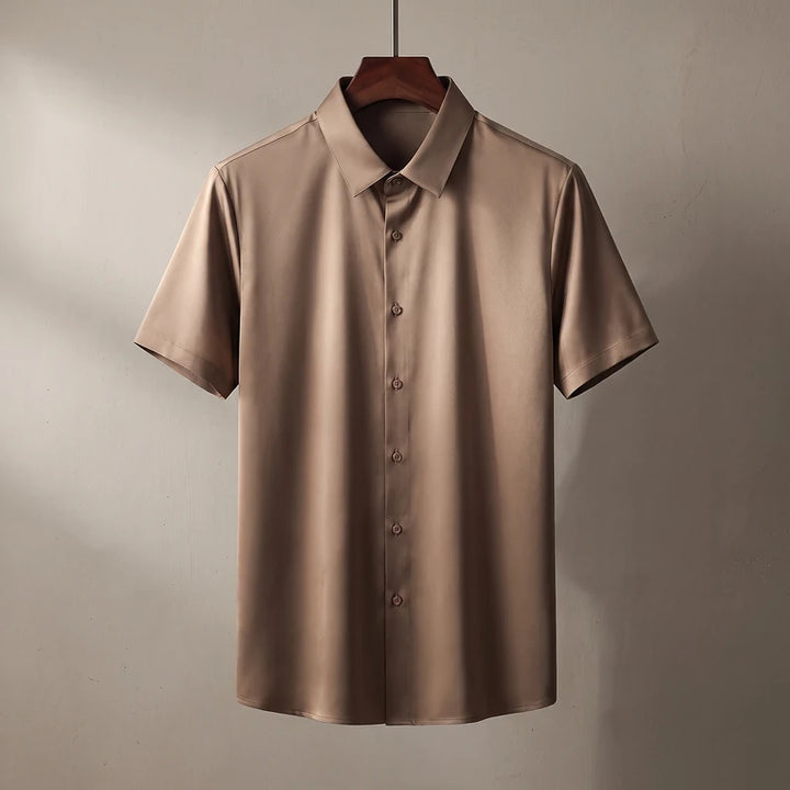 Balfour Men's Silk Relaxed Fit Shirt - Bronze