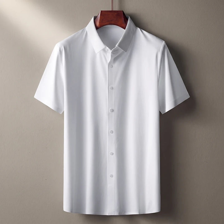 Balfour Men's Silk Relaxed Fit Shirt - White