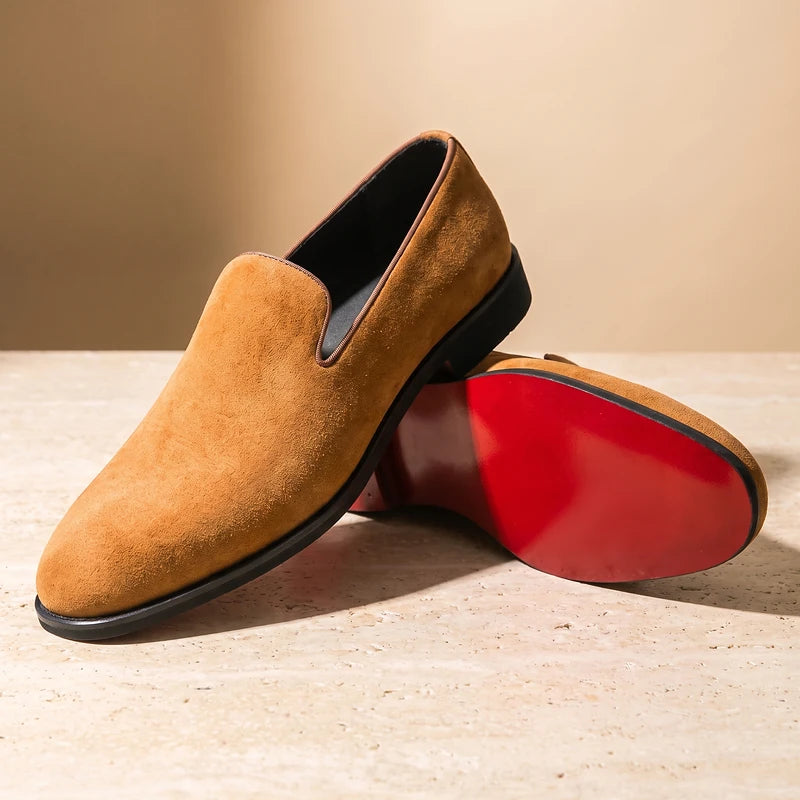 Thaddeus Men's Suede Loafers - Tan