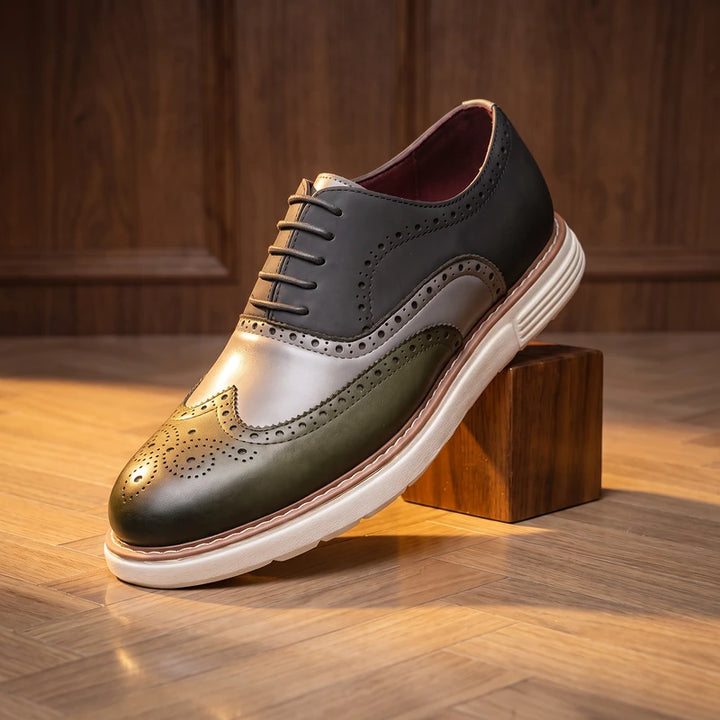 Sterling Men's Brogue Dress Sneakers - Forest