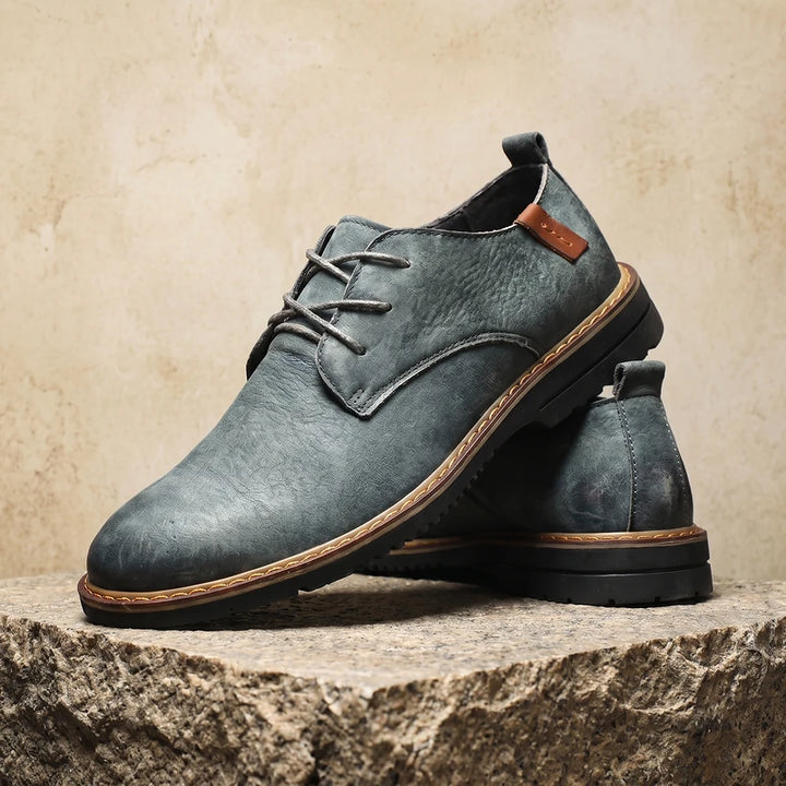 Cornelius Men's Leather Oxford Shoes - Slate