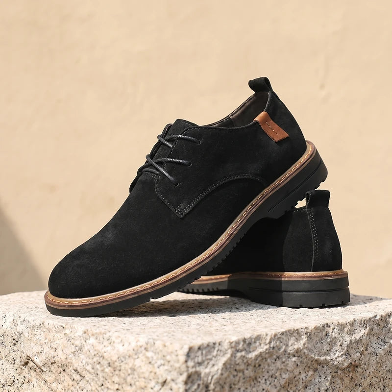 Cornelius Men's Leather Oxford Shoes - Black