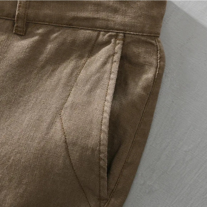 Coastline Linen Shorts - Redwood Main