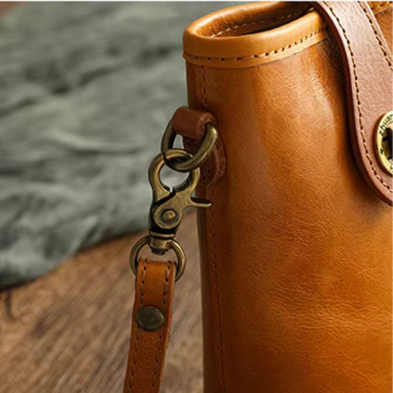 Vintage Aura Leather Bag - Redwood Main