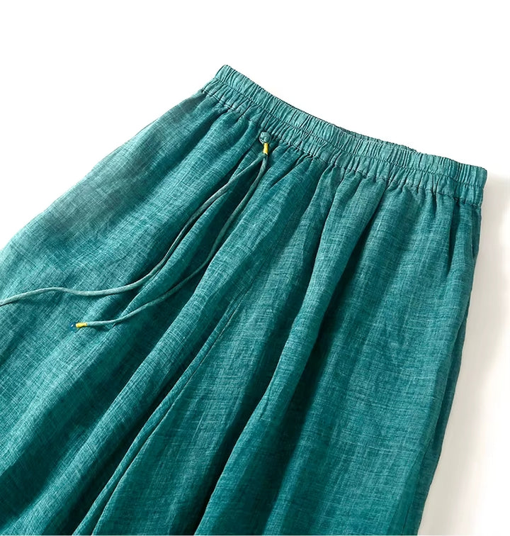 Ayra Linen Pants - Redwood Main