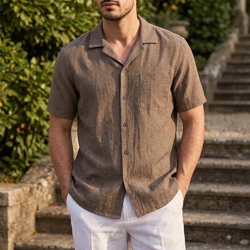 Capri Linen Camp Shirt