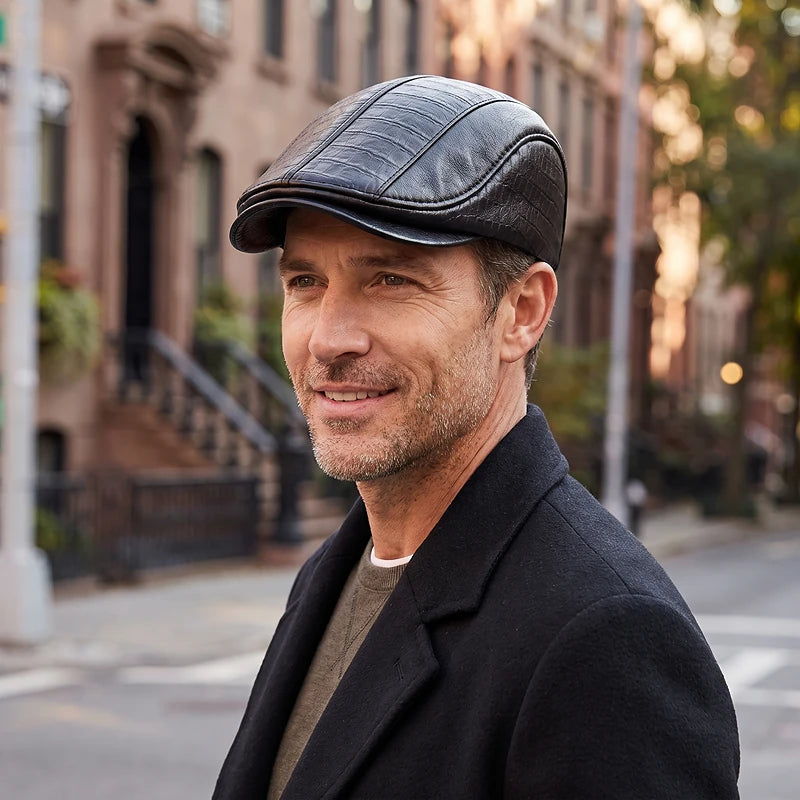 Everett Leather Cap