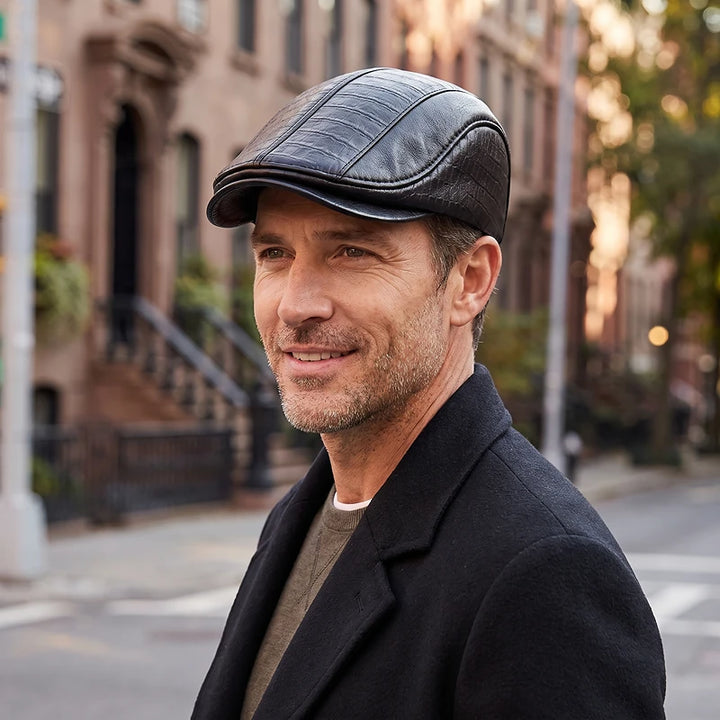 Everett Leather Cap