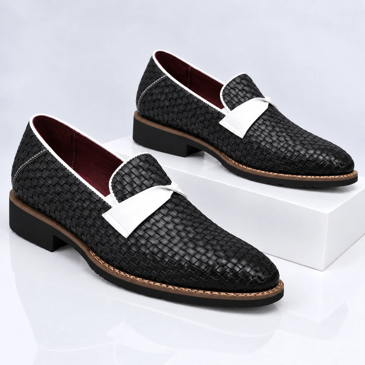Linwood Woven Leather Loafers