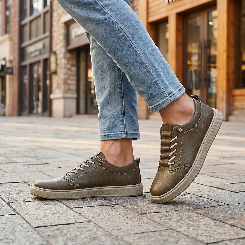 Corden Leather Sneakers