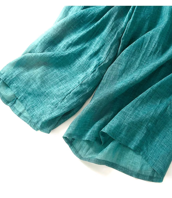 Ayra Linen Pants - Redwood Main
