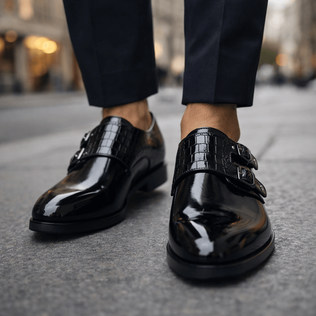 Jorven Leather Monk Shoes