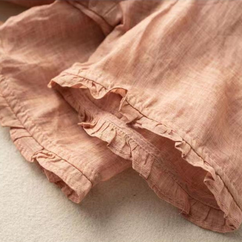 Floréa Linen Blouse - Redwood Main