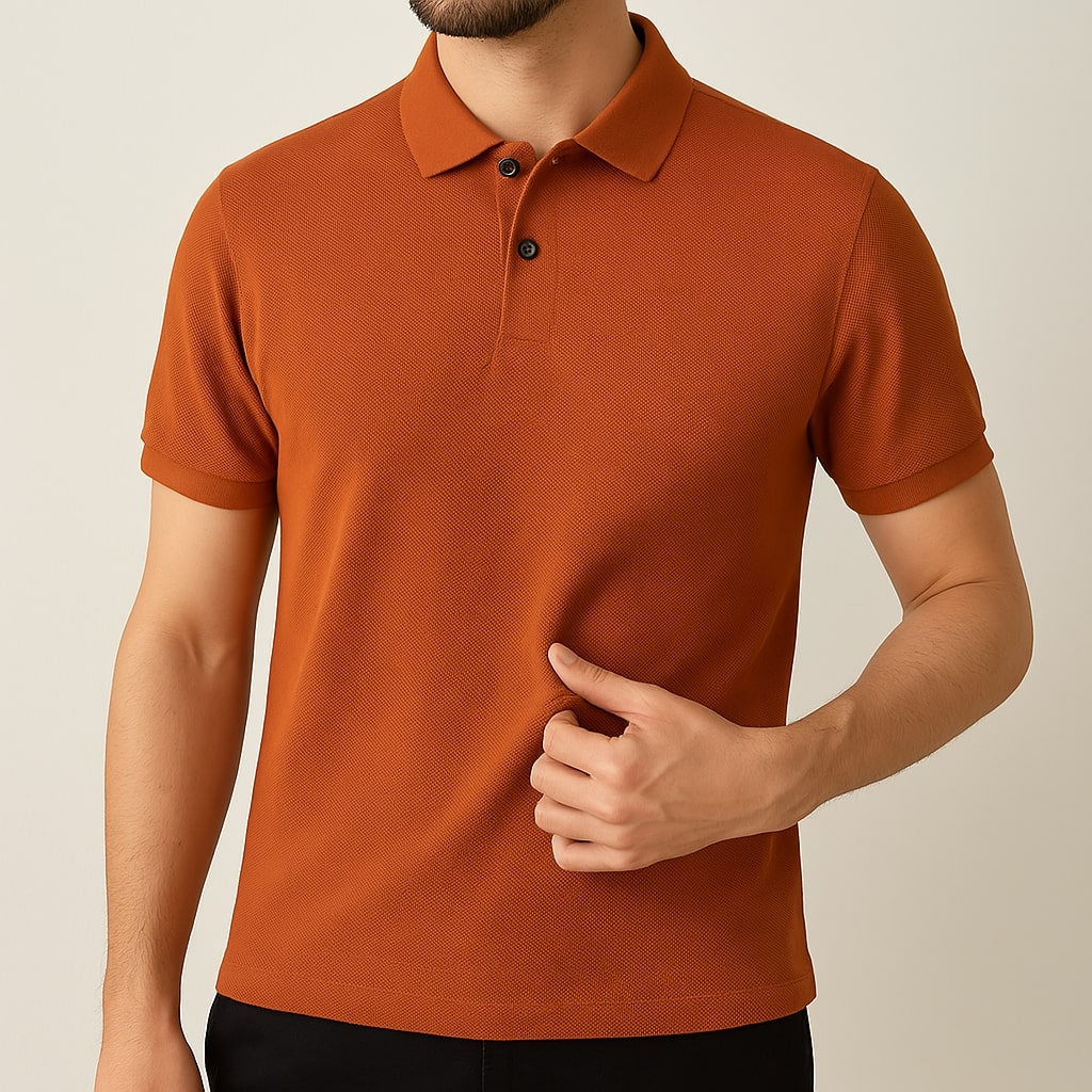 Velair Cotton Polo - Redwood Main