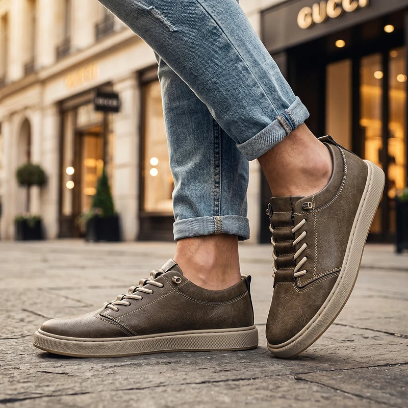 Corden Leather Sneakers