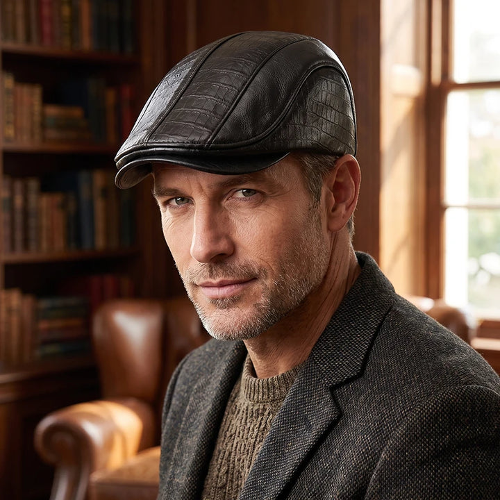 Everett Leather Cap
