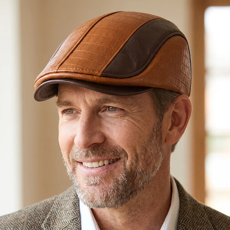 Everett Leather Cap