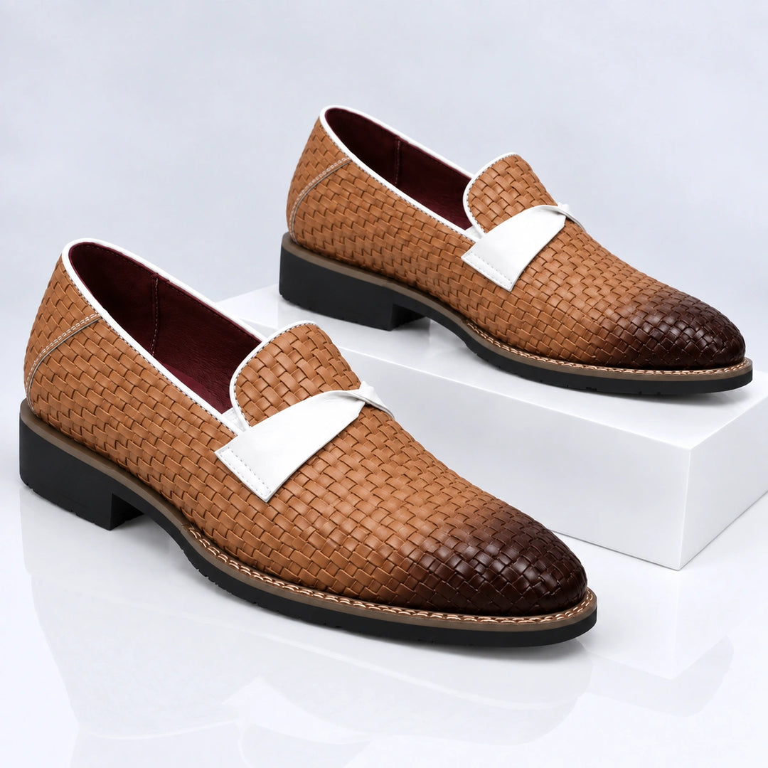 Linwood Woven Leather Loafers