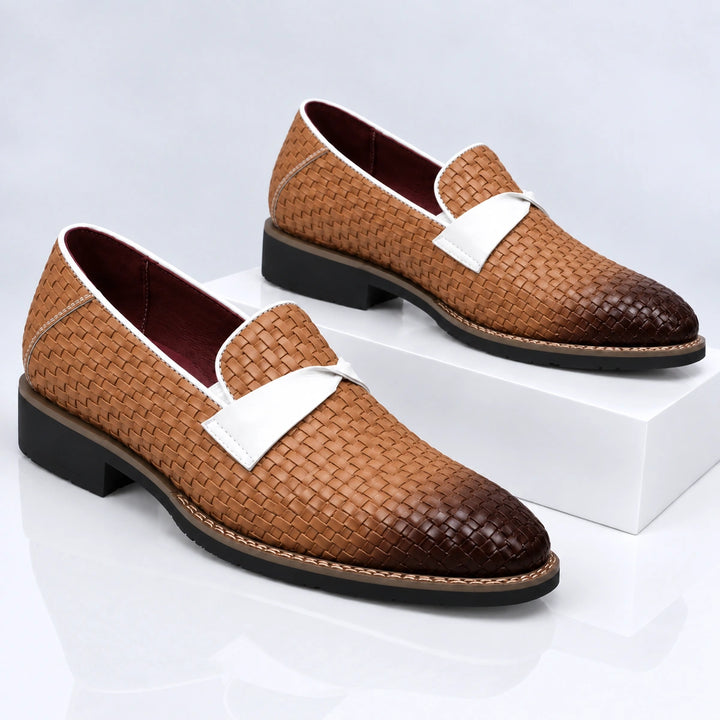 Linwood Woven Leather Loafers