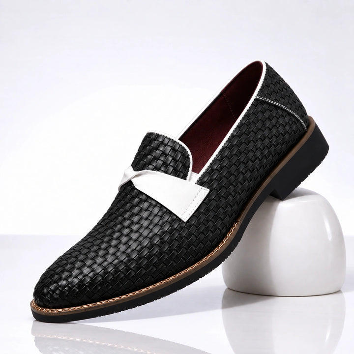Linwood Woven Leather Loafers