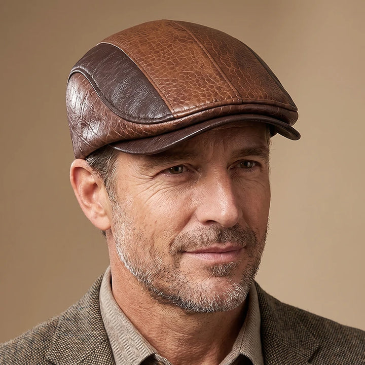 Everett Leather Cap
