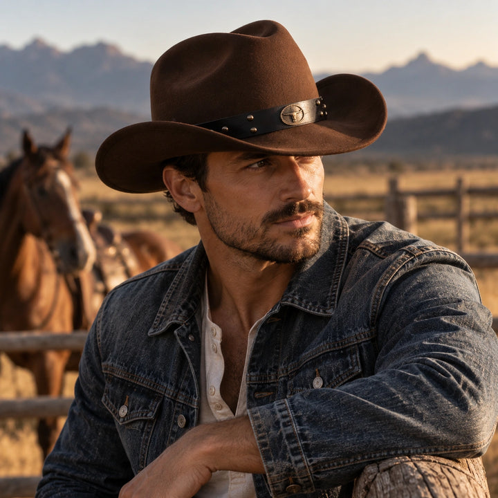 Ryland Studded Western Hat
