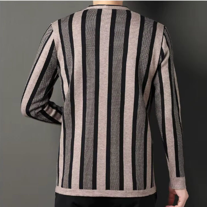Dapper Stripe Cardigan - Redwood Main