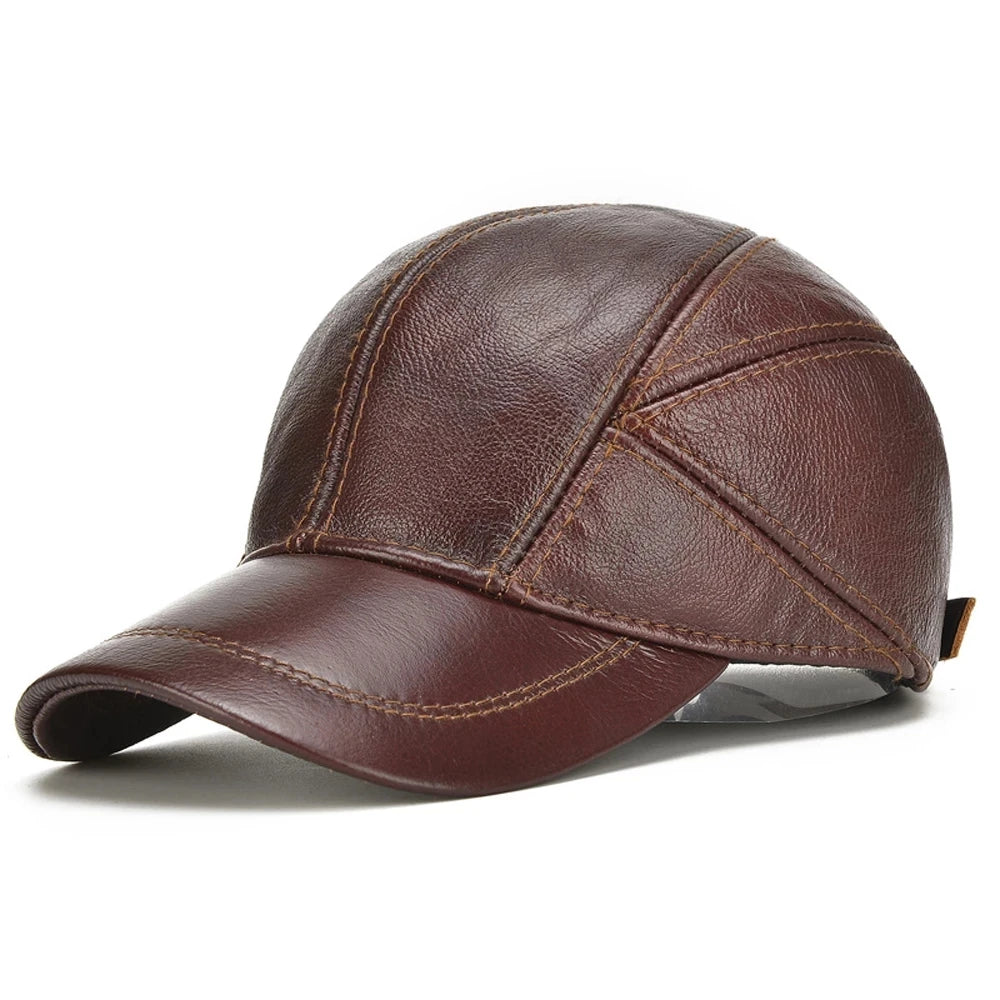 Ironvale Leather Cap - Redwood Main