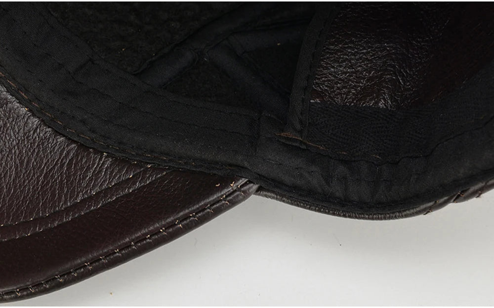Ironvale Leather Cap - Redwood Main