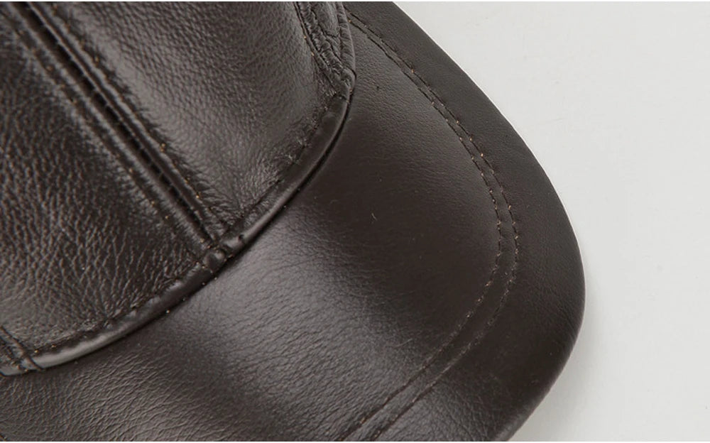 Ironvale Leather Cap - Redwood Main