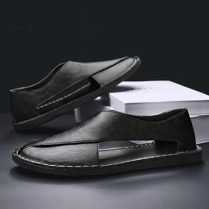 Solevo Leather Loafers - Redwood Main