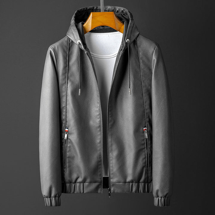 Strato Hooded Leather Jacket