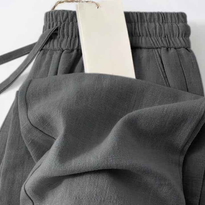 Lusso Linen Pants - Redwood Main