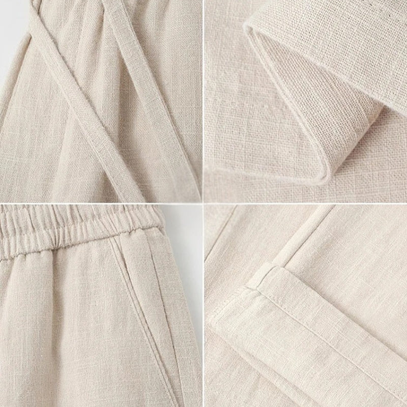 Lusso Linen Pants - Redwood Main