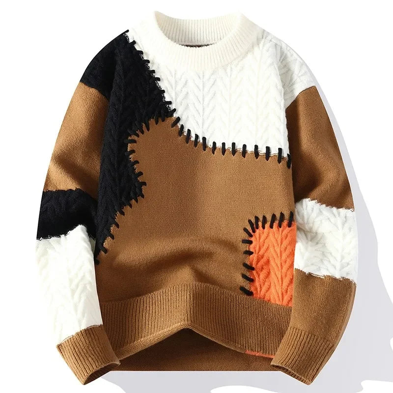 Oliver Stitched Sweater - Redwood Main