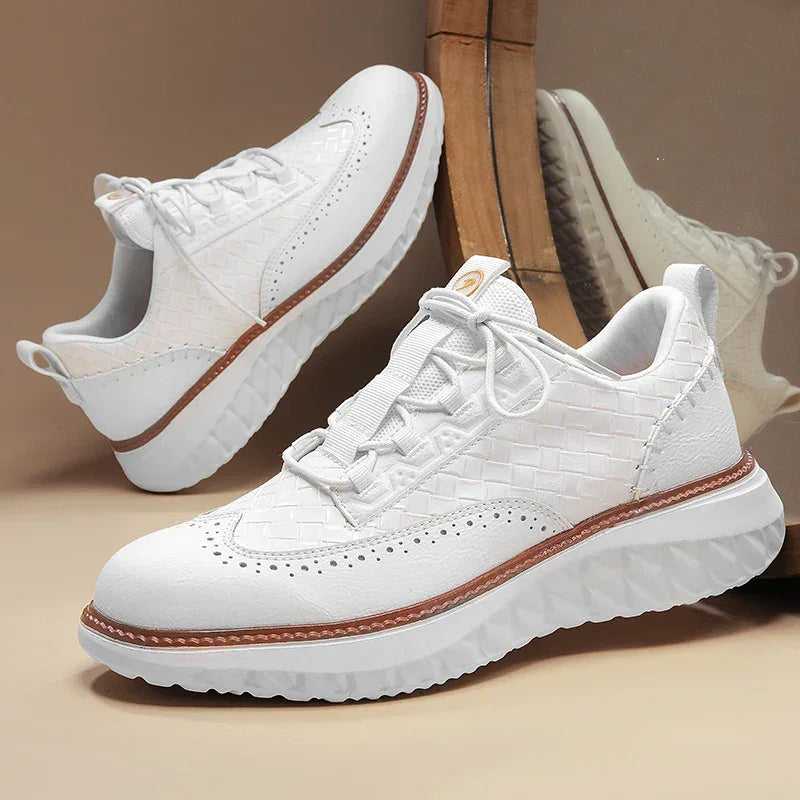 Ascaro Leather Sneakers - Redwood Main