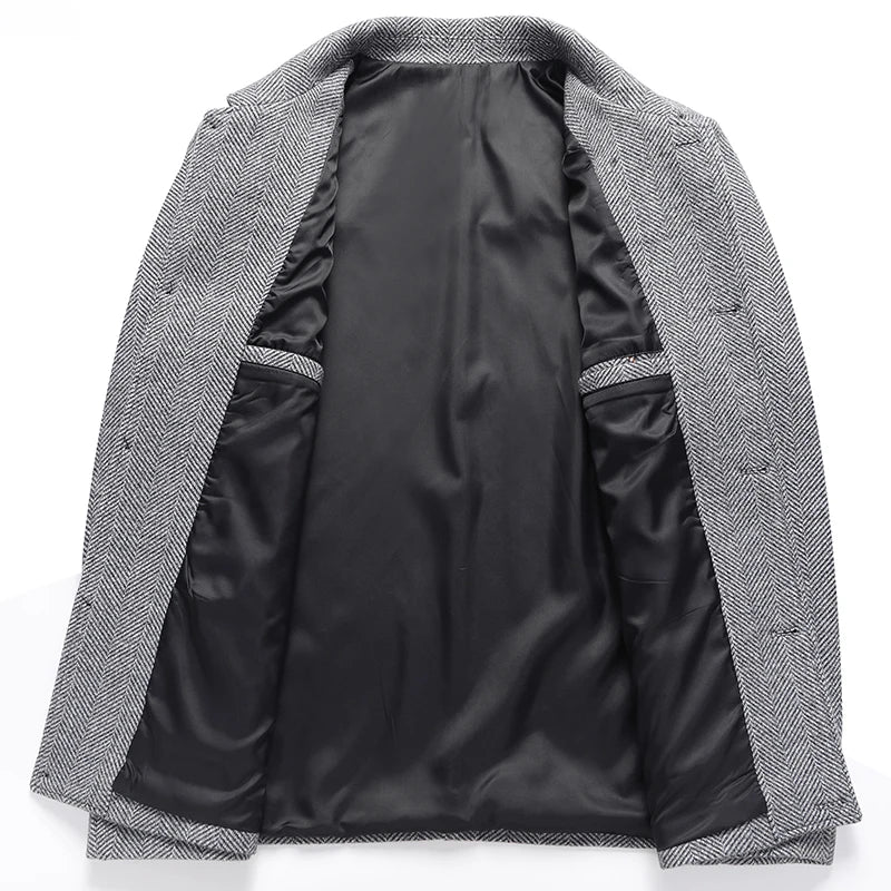 Lorenzo Herringbone Jacket - Redwood Main