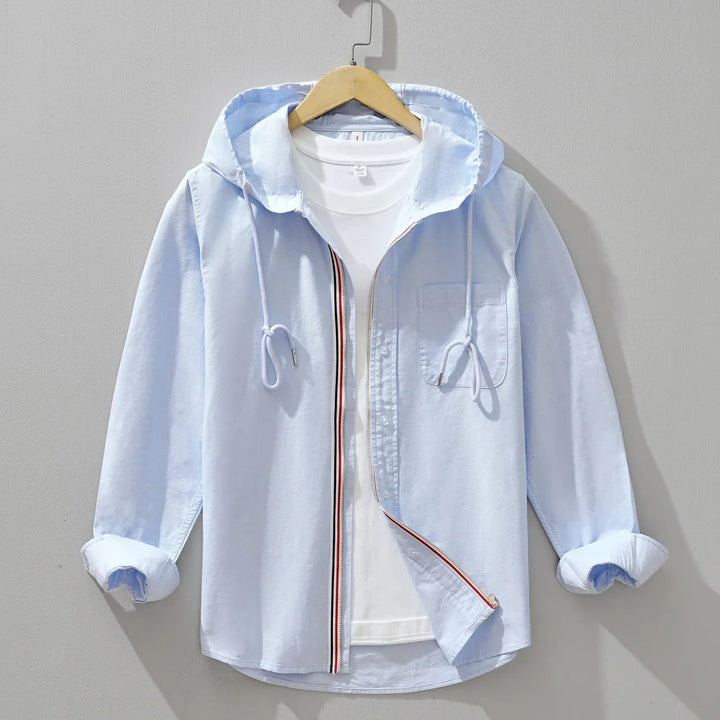 Sunveil Hooded Linen Shirt - Redwood Main