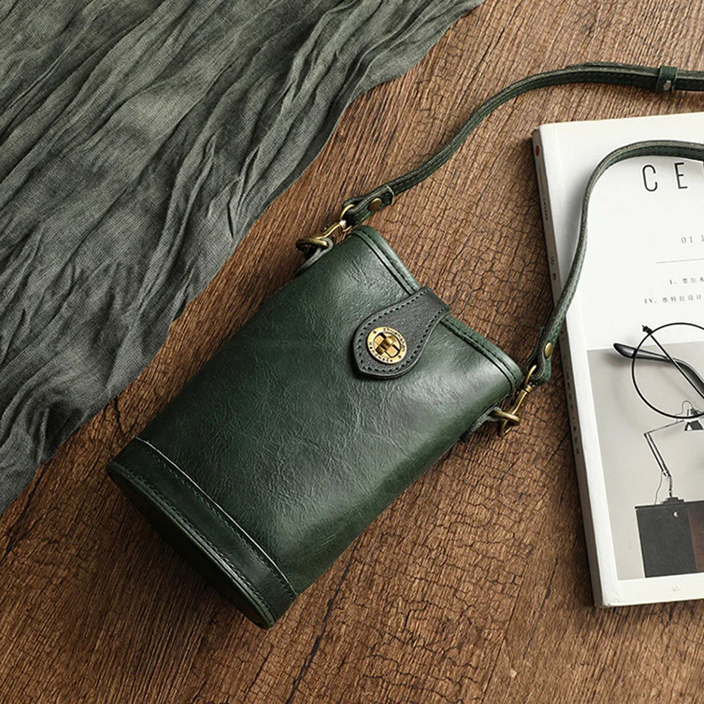 Vintage Aura Leather Bag - Redwood Main